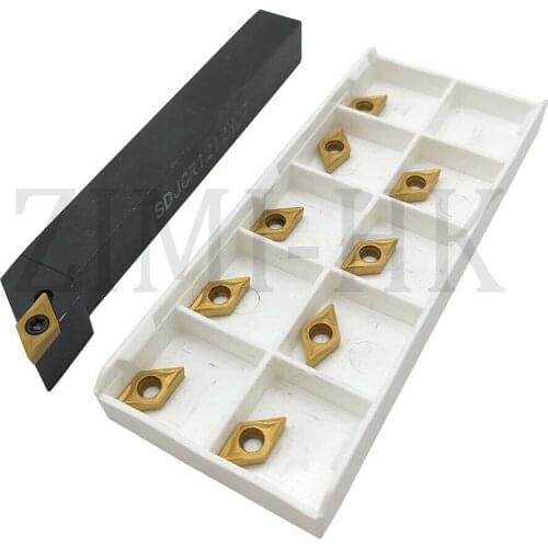 SDJCL 1212H07 SDJCL1212H07 12mm Turning Tools cutter holder Boring Cutter External Turning Tool + 10pcs DCMT070204 INSERT