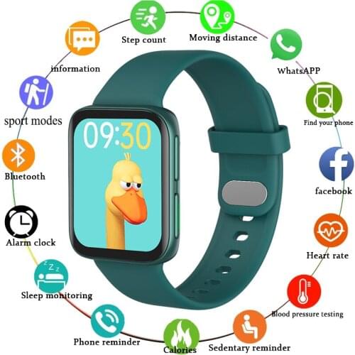 LIGE 1.69 inch 2021 Smart Watch Men Full Touch Fitness Tracker Watch Bluetooth Call Waterproof Smartwatch for Android iOS Phone