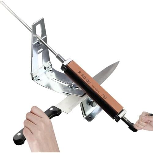 1Set Stainless Steel Kitchen Knife Sharpener Professional Fixed Sharpening Tools Fix-Angle 120 320 600 1500Grit Stones Whetstone