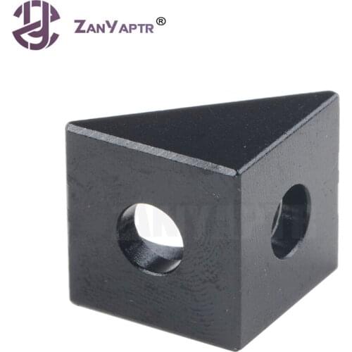 1pcs 3D Printer Parts V-slot Black Angle Corner Connector 90 degree Angle Bracket for openbuilds CNC mill