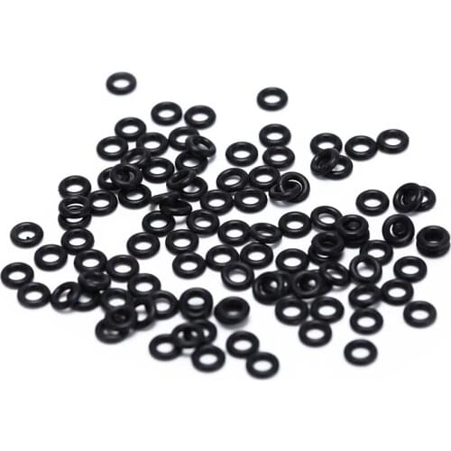 100Pcs/Lot Hunting Rubber O Ring Black Gasket Grip Washer Grommets Stems/Flights Darts Arrow Tips Replace Accessories Dia 2-4mm