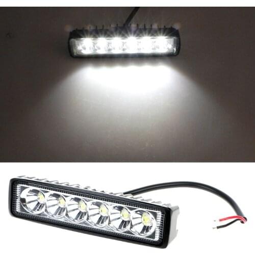 18W 6 LED DC 10-30V Flood Bar Work Light Boat Car Lamp SUV UTE ATV Offroad