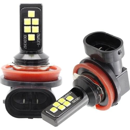 1x LED Car Fog Light H1 H3 H4 H7 H8 H11 9005 9006 12 SMD 3030 Driving Light Auto Front Bulb DRL Light 12V 6000K