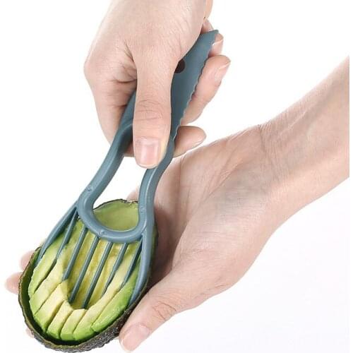 3 In 1 Avocado Slicer Shea Corer Butter Fruit Peeler Cutter Pulp Separator Plastic Knife Kitchen Vegetable Tools Kitchen Tools
