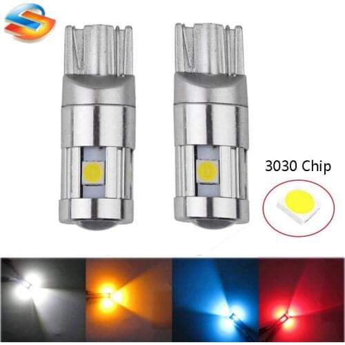 30pcs Extremely Bright 3030 Chipsets T10 5SMD Canbus LED Interior Bulbs For Car Trunk Bulb License Plate Lights DC 12V
