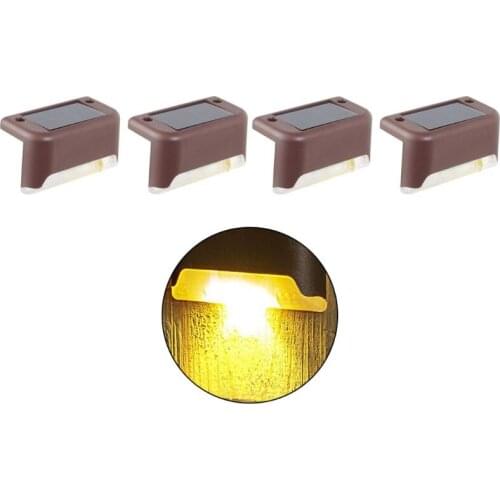 4Pcs Solar Deck Lights Solar Step Lights Outdoor Waterproof Led Solar Fence Lamp for Steps Fence Deck high quality
