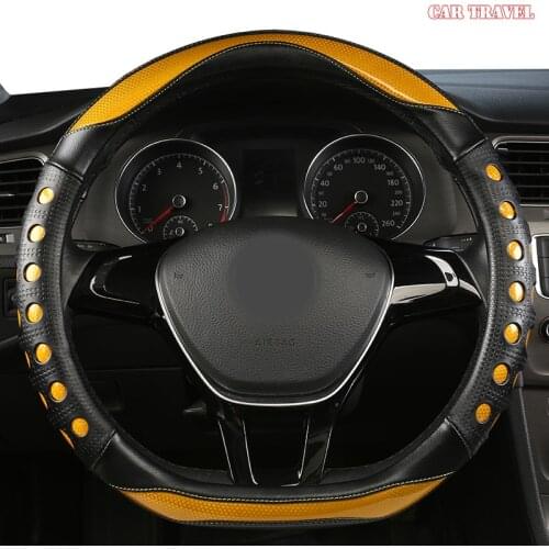CAR TRAVEL Microfiber Leather Car Steering Wheel Cover For Perodua Myvi Alza Axia Viva Kelisa Bezza Kancil Aruz Rusa