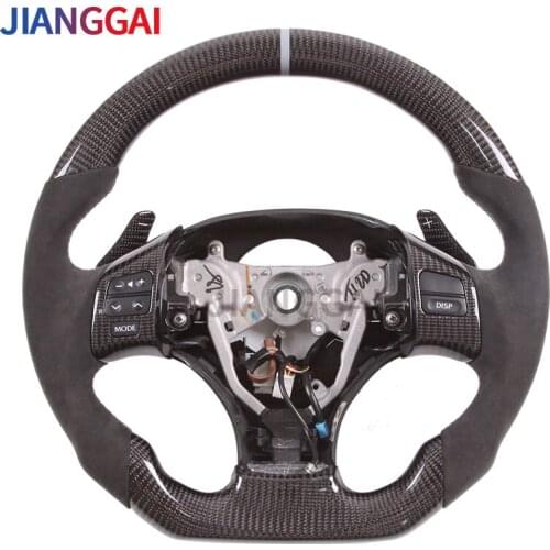 Steering Wheel Itlay Alcantara Carbon Fiber Compatible For Lexus 2010 Model