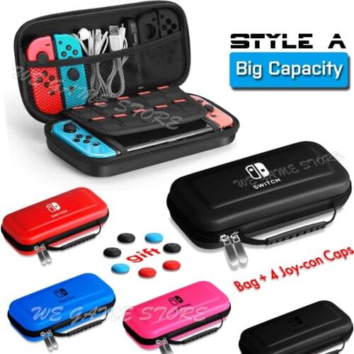 Game Console Big Storage Carrying Case for Nintendo Switch/Nitendo Hand Bag Joycon Silicone Caps for Nintend Switch Accessories