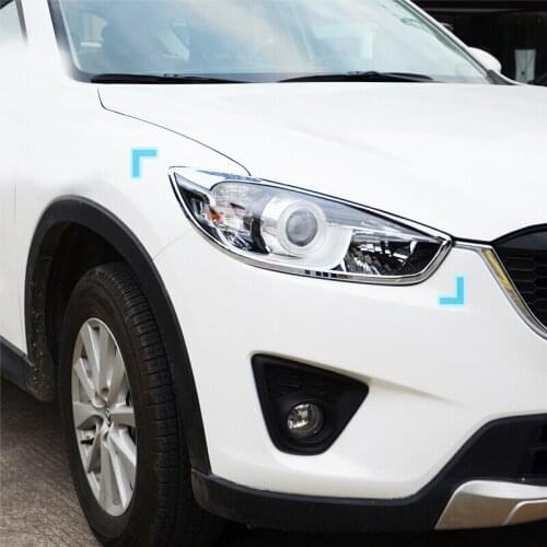 For Mazda CX-5 2013 2014 2015 2016 Accessories ABS Chrome Front Head Light Lamp Frame Decoration Cover Trim Sticker Car Styling