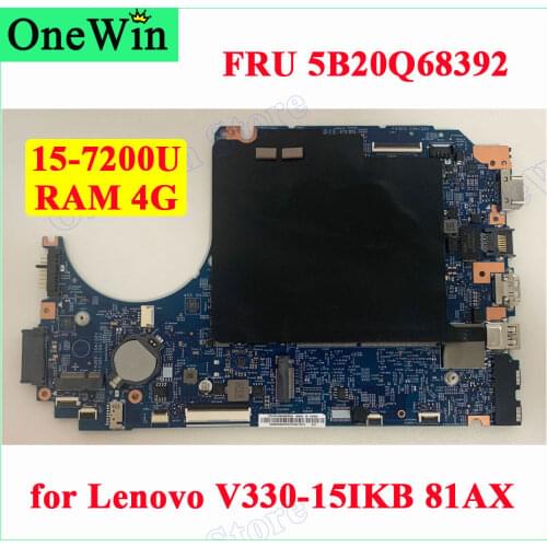 FRU 5B20Q68392 for V330-15IKB 81AX Lenovo Laptop Mainboard Integrated LV315KB MB 17807-3M 448.0DC12.003M Test CPU 15-7200 4G RAM