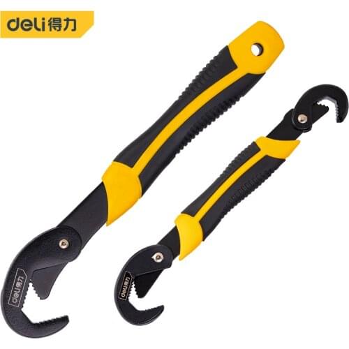 Deli 2Pcs Wrench Set Universal Keys Multi-Function Adjustable Portable Torque Ratchet Oil Filter Spanner Hand Tools High Quality