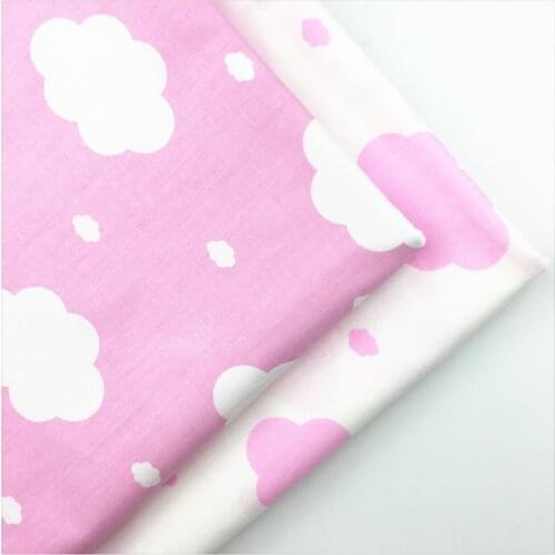 1269419,New Pink Clouds AB Printed Cotton Fabric DIY Tissue Patchwork Telas Sewing Baby Toy Bedding Quilting Tecido The Cloth