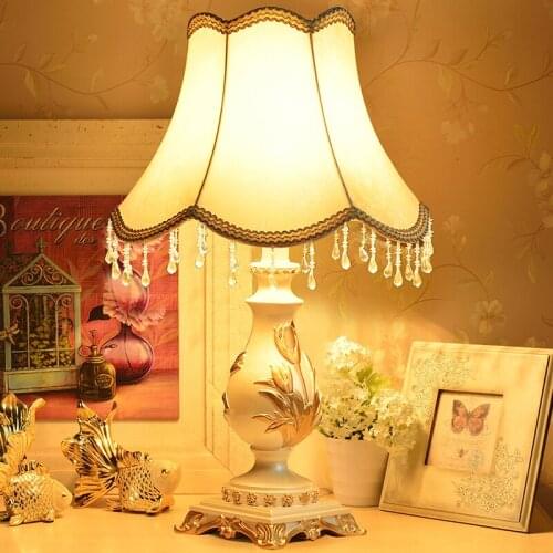 Crystal Table Lamps For Bedroom Living Room Court Style Led Bedside Lamp Art Modern Bed Lamp Lampe Retro Design