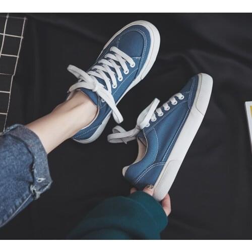 Girls Pink Canvas Shoes Blue Sneakers Basic Style All Match Concise White Shoes Spring Summer Ladies Vulcanized Tenis Femino