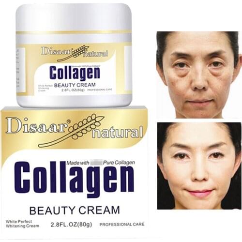 Face Cream Anti-Wrinkle Moisturizing Anti-Aging Firming Whitening Nourish Repair Anti-Drying Non-Greasy Collagen Skin Care 80g