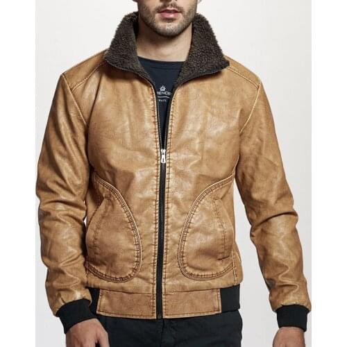 2021New Fashion Winter Mens PU Jackets Thick Warm Mens Motorcycle Jacket Windproof Leather Coat Male Lapel leather Jackets Cool