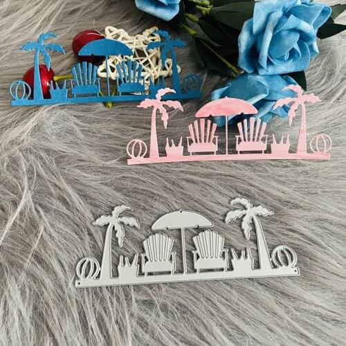 Summer beach chair coconut tree die Metal Cutting Dies DIY Scrapbook Paper Cards Embossing Craft Die Cut handmade craft