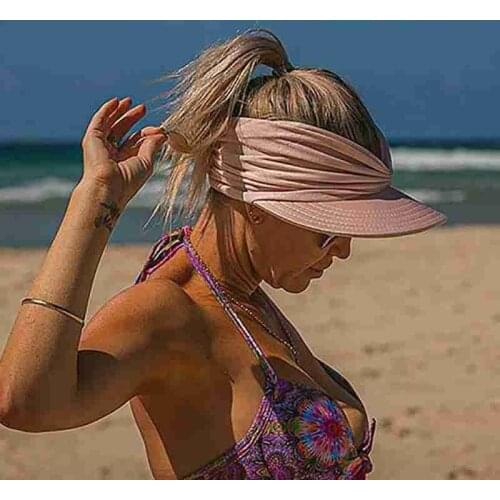Fashion Summer Hat Womens Sun Visor Sun Hat Anti-Ultraviolet Elastic Hollow Top Hat Elastic Empty Top Hat for women