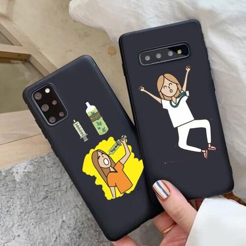 Cartoon Medicine Doctor Nurse black TPU Soft Silicone Phone Case For Samsung S9 S10PLUS S10Lite S20ULTRA S21PLUS S21ULTRA S10