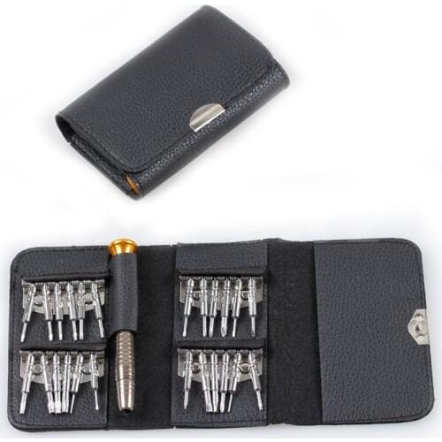 25-in-1 Screwdriver Wallet Set Multi Tools Repair Torx Screw Driver Screwdrivers Kit for Xiaomi Samsung iphone 4 4s 5 6