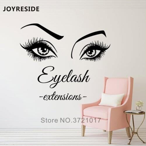 Beauty Salon Wall Decal Eye Woman Eyes Wall Sticker Babershop Decoration Vinyl Design Wall Stickers Home Wall Mural M310