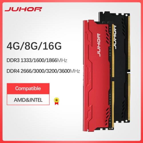 JUHOR Memoria Ram DDR3 8GB 4GB 1600MHz 1866MHz Desktop Memory New Dimm 1333MHZ RAMs
