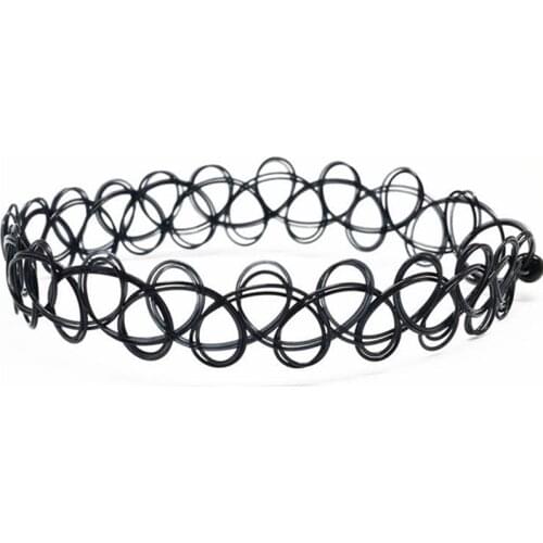 4PC/lot Cute Girls Stretch Tattoo Choker Necklace For Women Retro Gothic Fishing Line Necklace Female Wedding Jewelry Party Gift