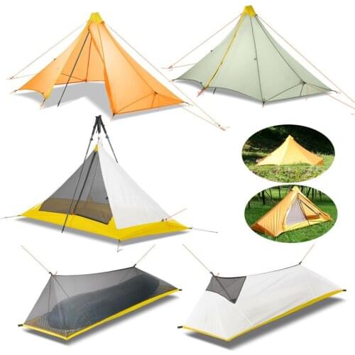 Pagoda Tent Outdoor Tents Throwing Pop Up Waterproof Camping Hiking Tent 1500MM + 3/4 Seasons Inner Tent Backpacking Tents
