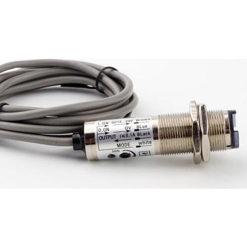 4-40cm 6-36V DC NPN 4 Wires NO/NC Adjustable CDD-40N Optoelectric Switch Inductive Proximity Sensor Brass Case IP65