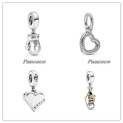 925 Sterling Silver Baeds Grand Piano Heart Dangle Charm Fit Pandora Bracelet & Necklace Jewelry