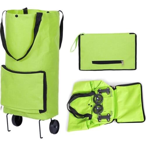 Folding Shopping Bag Shopping Trolley Bag on Wheels Bags on Wheels Buy Vegetables Shopping Organizers Portable Bag