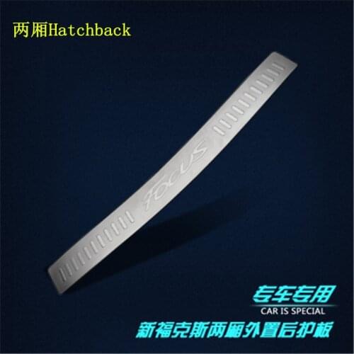 Car styling For 2012 -2017 for Ford Focus Mk3 Hatchback Stainless Steel Rear Bumper Protector Sill Trunk Tread Plate Trim