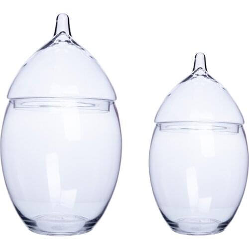 Lead-Free Glass Candy Jar With Dust-Proof Lid Kitchen Storage Tank Bottle Fruit Snacks Moistureproof Container