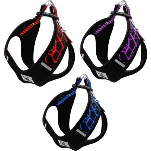 3M Reflective Nylon Dog Harness Dogs Harness Vest No Pull Mesh Adjustable Step-in Pet Harnesses for French Bulldog Pitbull
