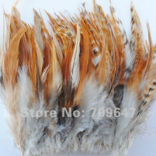 Feathers Decoration! 200pcs/Lot 11-14cm Natural Red Chinchill Rooster Feathers ,Loose Feather,wholesale