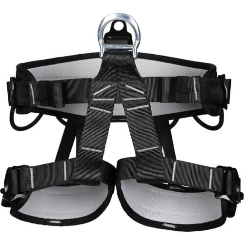 Outdoor Safety Carving Rock Rappelling Fall Protection Harness Sitting Bust Belt Mountaineering Tree Climbing Accessories Black