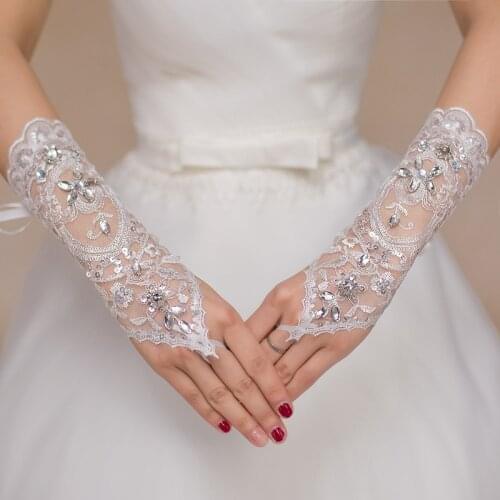 VLLUSISA Fingerless Bridal Gloves