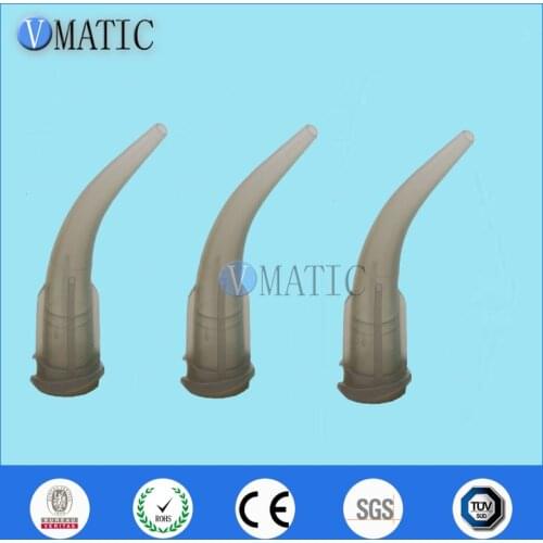 High Quality 100Pcs 16G Grey Color TT Tapered Bend Bent Dispensing Plastic Needle Tips