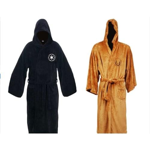 Hot Sale Star Wars Darth Vader Flannel Terry Jedi Adult Bathrobe Robes Halloween Cosplay Costume for Men Sleepwear
