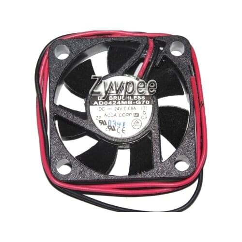 Zyvpee 40x40x10mm AD0424MB-G70 4cm 24V 0.08A 2Wire 40mm 4010 12V AD0412DB-G73 5V AD0405LB-G73 Inverter cooler fan