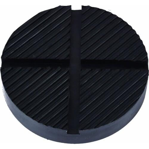 1pcs Black Rubber Cross Slotted Frame Rail Floor Jack Disk Pad Adapter Pinch Weld Side Hig Quality