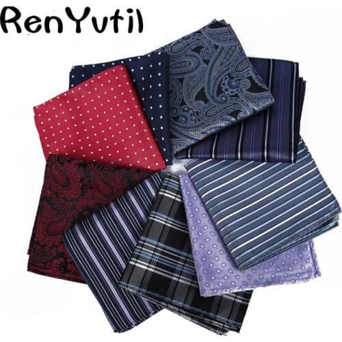 2019 Luxury Mens Handkerchief Vintage Floral Pocket Square Soft Hankies Wedding Party Business Flower Chest Towel Gift 28*29CM