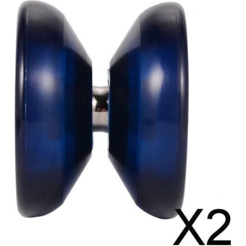 2x K1 Professional ABS YoYo Ball Bearing String Trick Toy Blue