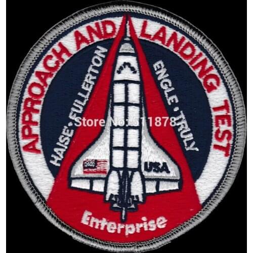 4" ALT APPROACH AND LANDING TEST ENTERPRISE SHUTTLE Movie TV Series Costume Embroidered iron on patch emblem MOTIF APPLIQUE