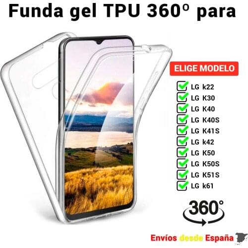 TPU 360 case for LG k22 K30 K40 K40S K41S k42 K50 K50S K51S k61. Full Housing double face transparent silicone movil