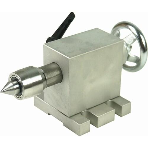 CNC Woodworking Machine Center height 65mm tailstock 4 Axis MT2 Rotary Axis Lathe for CNC Router Milling Mahcine