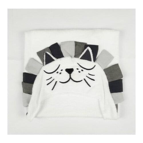 Baby Bath Towel 100% Cotton Hooded Towel Newborn Towels One Piece Solid Lion Kids Towel Hooded Blanket Infant Stuff