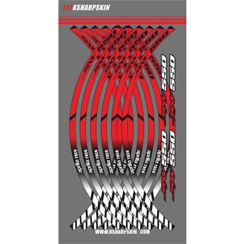 For Aprilia RSV550 rsv 550 pegatina rueda moto 12 X Thick Edge Outer Rim Sticker Stripe Wheel Decals