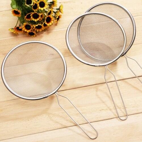 Stainless Steel Large Colander Wooden Handle Binaural Fried Spoons Household Kitchen Noodles Net Leak Filter Home Kitchenware